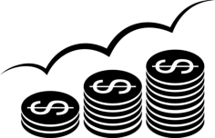 Rising Dollar Coin Stacks Sketch Drawing Svg, Free Vectors File